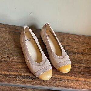 Stuart Weitzman tan nude beige ballet flats shoes 6M